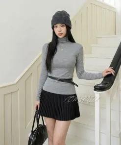 Áo thun cổ lọ (8cm - lót lông) - MIU12