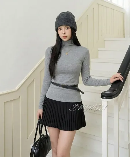Áo thun cổ lọ (8cm - lót lông) - MIU12