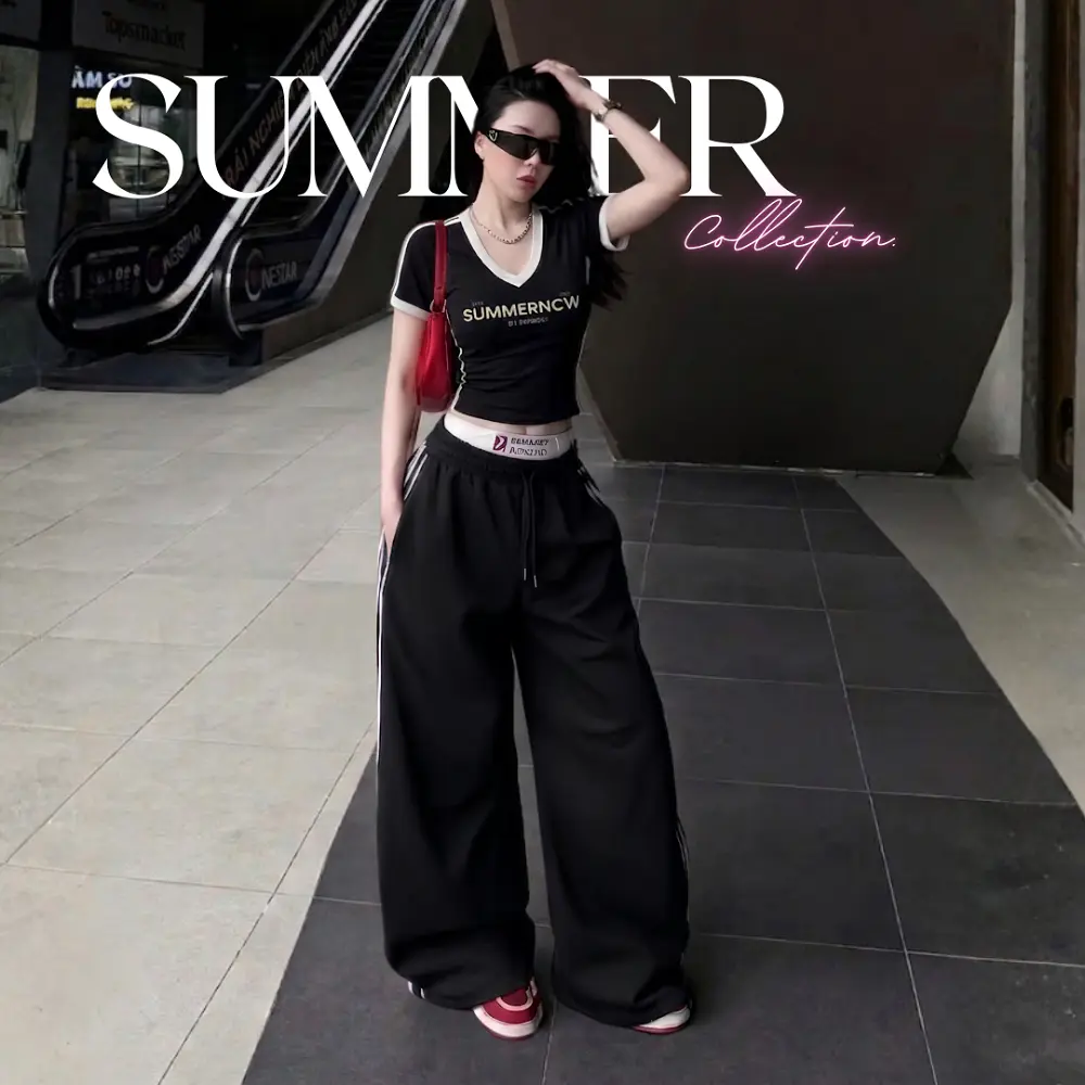 Áo thun cổ tim - MIU33 - Ảnh 2