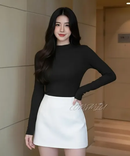 Áo thun cổ lọ (3cm) - MIU07
